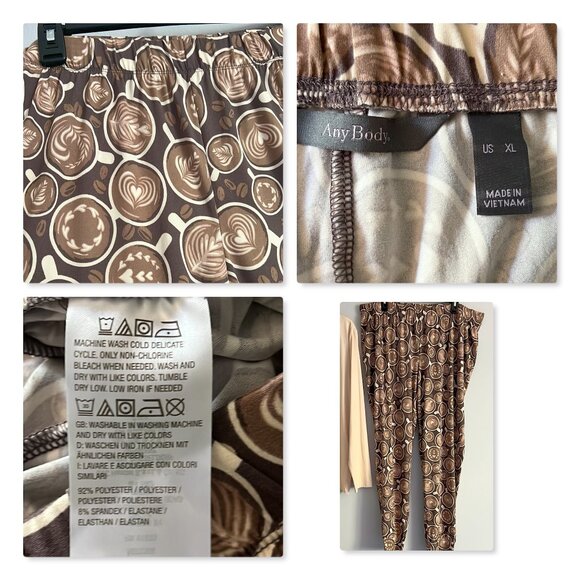 AnyBody Regular Lush Jersey Solid Top and Printed Joggers Sleep Set Sz XL NWOT - Picture 8 of 13